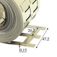 Никелированная лента 18650 3P под холдер